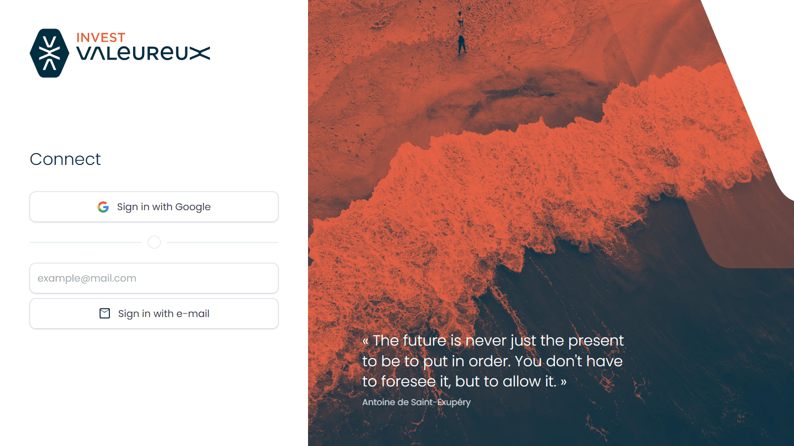 Valeureux: investor platform: case study by NFW Web Studio